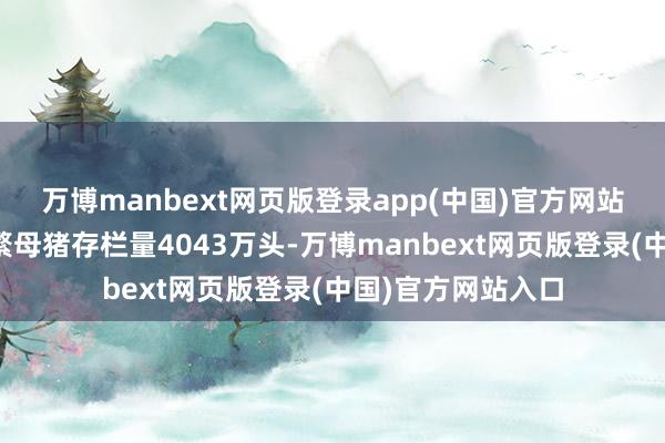 万博manbext网页版登录app(中国)官方网站二季度末寰球能繁母猪存栏量4043万头-万博manbext网页版登录(中国)官方网站入口