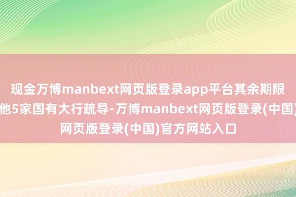现金万博manbext网页版登录app平台其余期限利率水平与其他5家国有大行疏导-万博manbext网页版登录(中国)官方网站入口